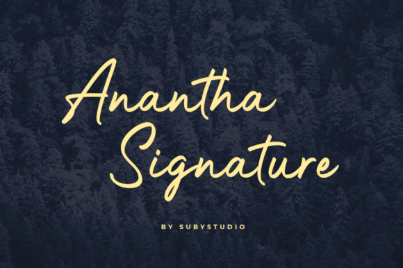 Anantha Signature: A Versatile Handwritten Font for Creators