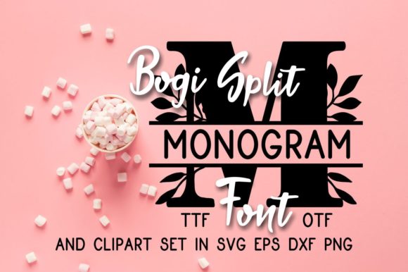 Elevating Visual Marketing with Bogi Split Monogram Font