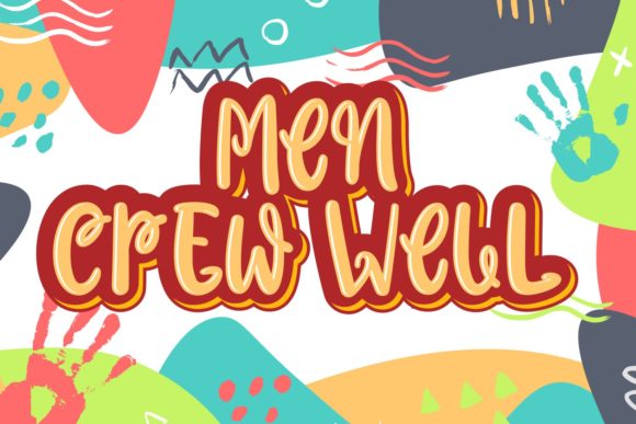 Men Crew Well Script Handwritten Font for Crafters