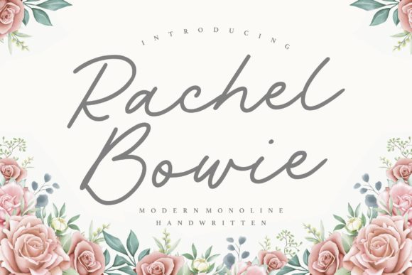 Rachel Bowie: A Handwritten Font for Elegant Brand Identity