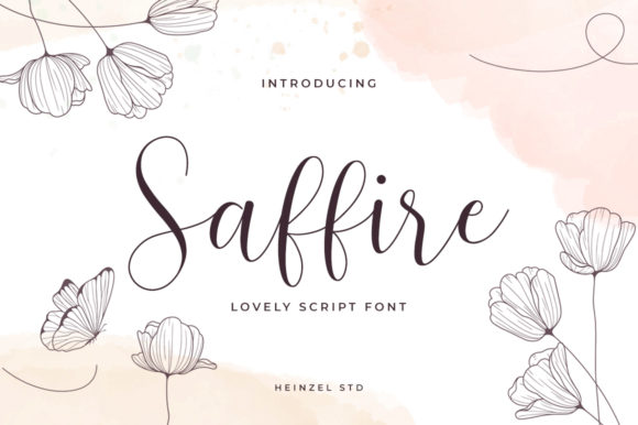Saffire: A Flowing Script Font for Maker Projects